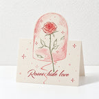 CouldNook Pink Rose Pop Up Card - Romantic Shaped Artwork