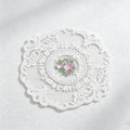 CouldNook Round Floral Lace Coaster Mat - Layered Border