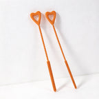 CouldNook Heart Straw Cleaning Brush - Twisted Shaft And Silicone Bristles