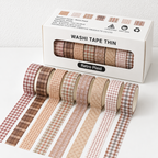 Vintage-Inspired Washi Tape Set - Eight Coordinated Rolls