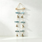 CouldNook Mediterranean Fish Hanging Decor - Coastal Shell Bell Ornament