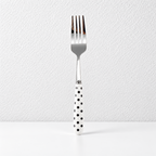 CouldNook Ceramic Handle Flatware - Geometric Pattern Dining Collection