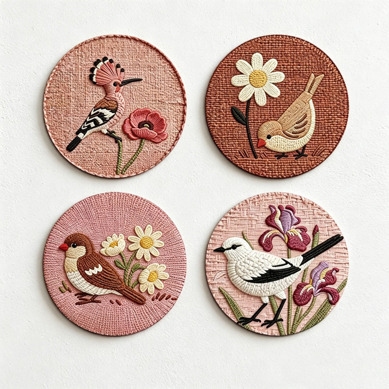 CouldNook Round Printed Placemat - Bird and Floral Designs