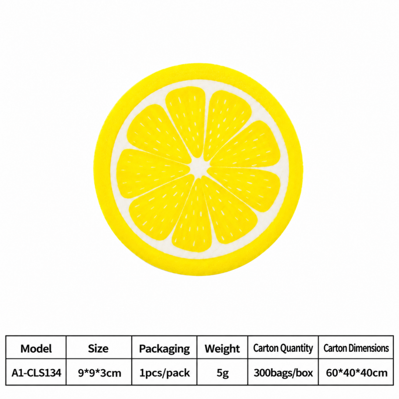Fruit Slice Dishwashing Sponges with Round Printed Faces