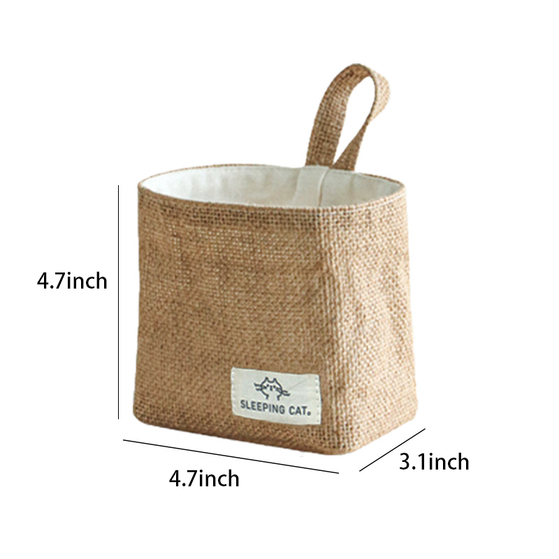 CouldNook Jute Desk Organizer Basket - Soft Desk Storage