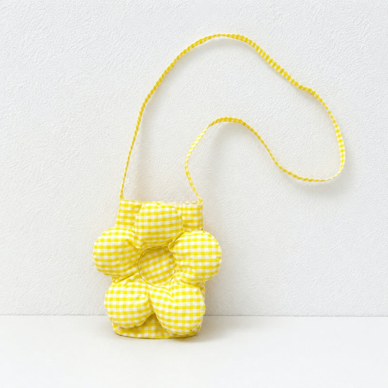 CouldNook Gingham Floral Quilted Crossbody Bag - Snap Closure