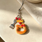 CloudNook Cat Pretzel Bag Charm‑Cute Resin Phone Strap