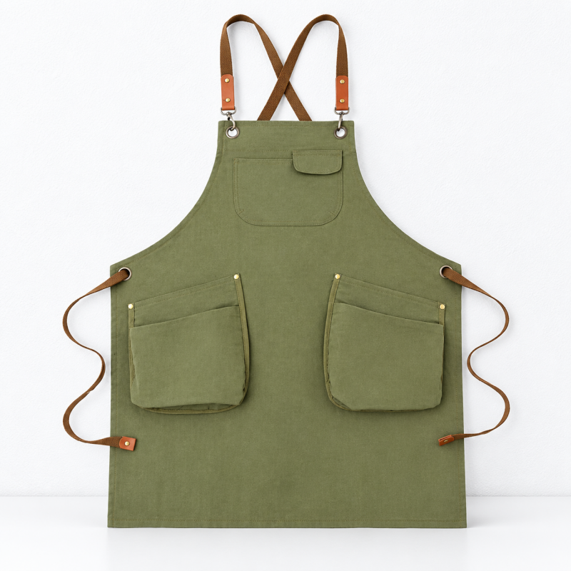 CouldNook Patterned Cooking Apron - Rounded Practical Form Kitchen Wear