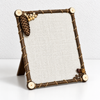 Woodland Photo Frame - Branch Border and Pinecone Accents