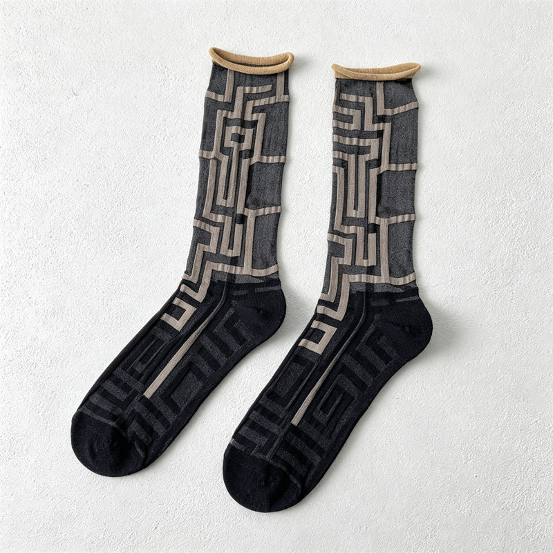 CouldNook Graphic Knee-High Socks-Knee High Length
