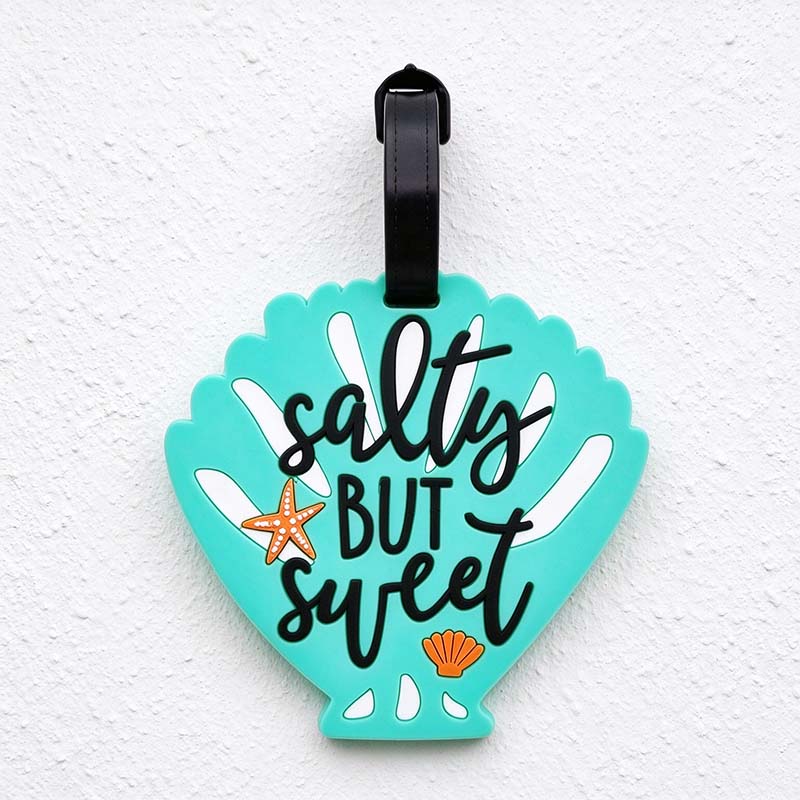 CouldNook Beach Luggage Tag - Playful Shapes and Buckled Strap
