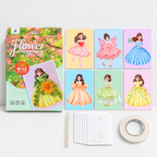 Flower Arrangement Kit - Illustrated Cards and Folding Stands