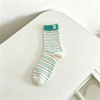 CouldNook Striped Rib Crew Socks - Everyday Shoe Accent