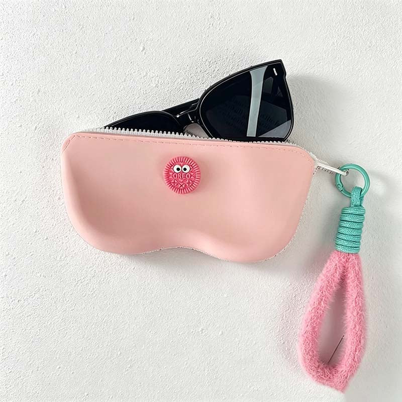 CouldNook Silicone Eyeglass Case - Zip Opening and Textured Wrist Loop