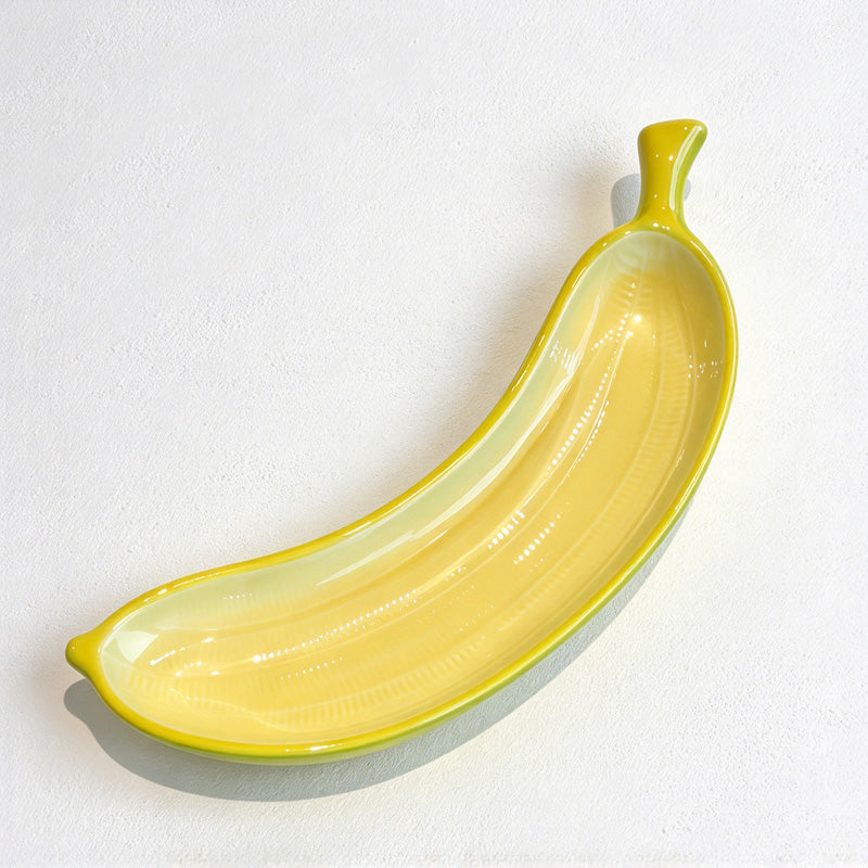 CouldNook Banana Dish - Curved Yellow Snack Plate