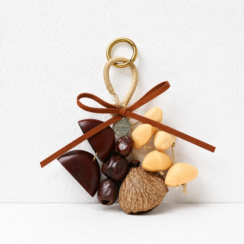 CouldNook Botanical Seed Bag Charm - Forest Nut Keychain