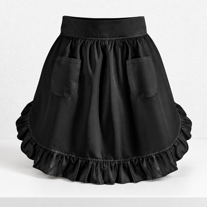 CouldNook Ruffled Waist Apron - Tie Back Designs