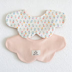 Waterproof Baby Bib with Reversible Scalloped Design
