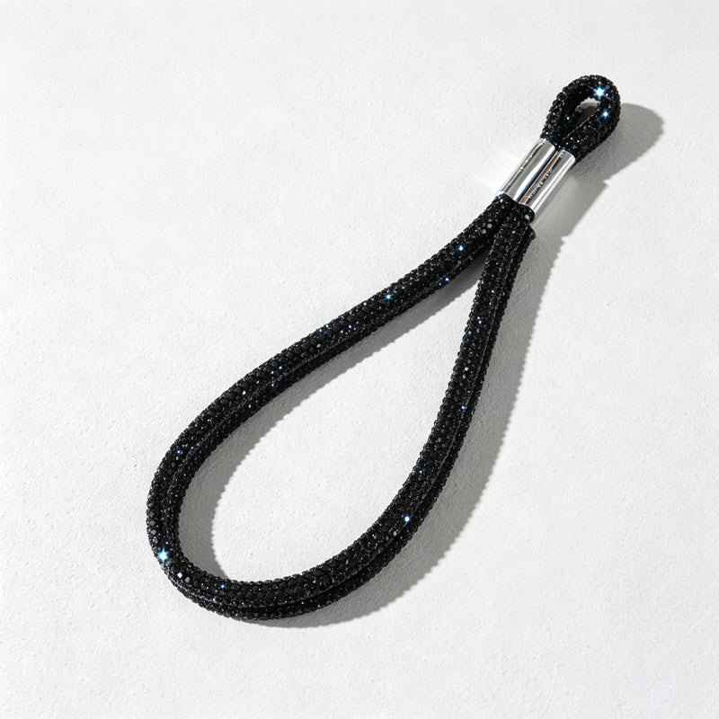 CouldNook Rhinestones Set Phone Strap with Square RhinestonesAccents