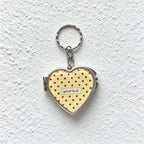 CouldNook Heart Mirror Keychain - Patterned Hinged Cover