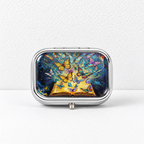 CouldNook Mirror Pill Box - Divided Interior And Rounded Rectangular Lid