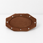 CouldNook Velvet Pearl Jewelry Mat - Scalloped Oval Tray