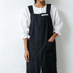 CouldNook Cotton Pinafore Apron - Wide Straps and Side Pockets