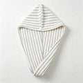 CouldNook Striped Cotton Hair Towel Wrap - Tapered Bound Edge Design