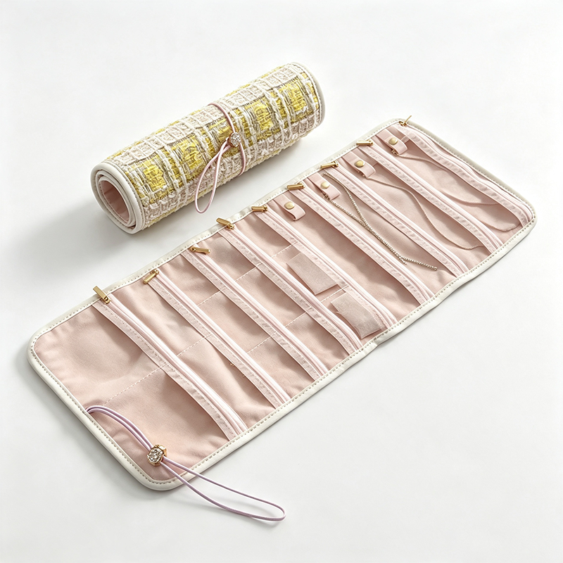 CouldNook Roll Up Jewelry Organizer Bag - Gentle Storage Detail