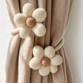 Flower Curtain Tieback with Flexible Wrapped Stem