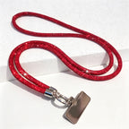 CouldNook Rhinestones Set Crossbody Phone Strap with Wide Stone-Set Line
