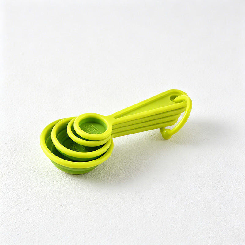 CouldNook Collapsible Silicone Measuring Spoon Set - Nested Multi-Size Design