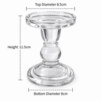 CouldNook Decorative Glass Candle Holder - Sculpted Shapes