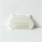 CloudNook Marble Cat Acetate Comb‑Wide Tooth Hair Detangler