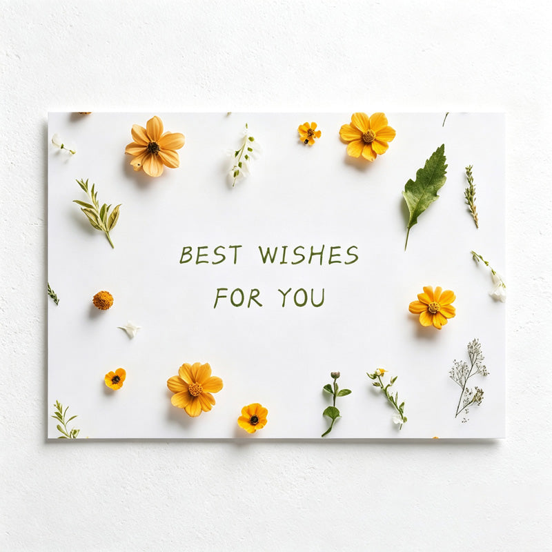 CouldNook Floral Greeting Card - Botanical Wishes Message Designs