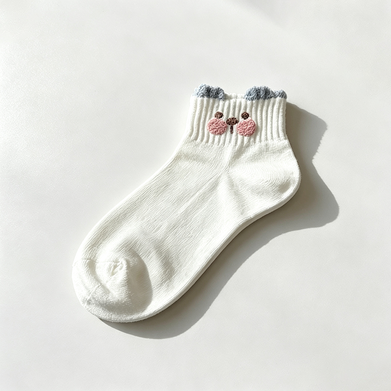 CouldNook Mixed Pattern Crew Socks - Everyday Character Accent