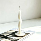 CouldNook Sculptural Taper Candle - Twisted Waves And Stacked Shape Designs