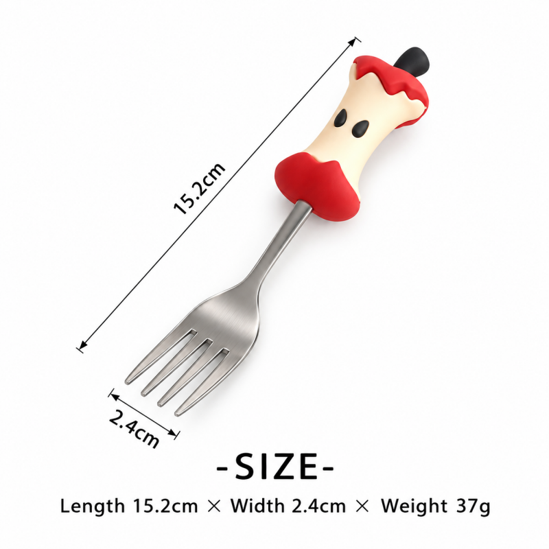 Apple Core Utensil - Sculpted Handle and Seed Details