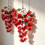 CouldNook Acrylic Floral Window Hanging - Cascading Blossoms And Leaves
