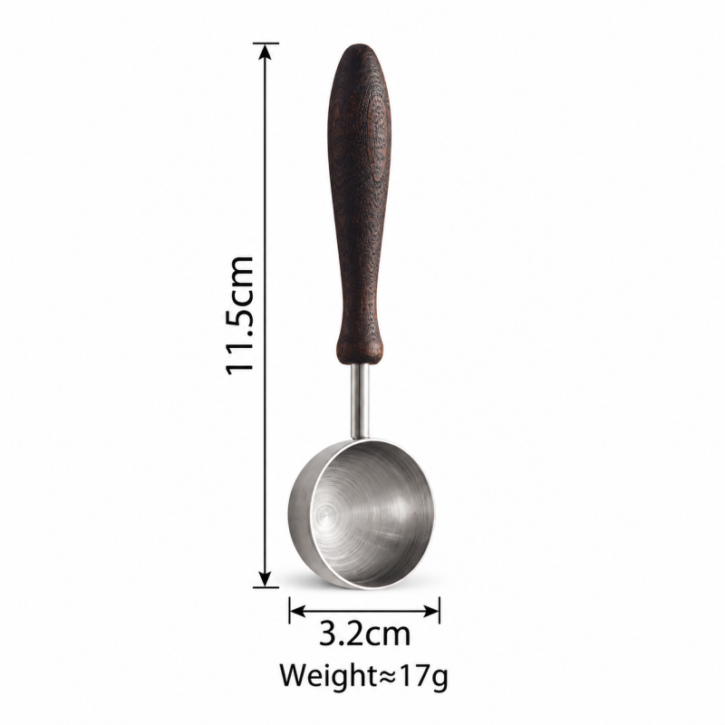 Measuring Scoop - Rounded Steel Bowl and Tapered Handle