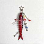 CouldNook Segmented Fish Keychain - Beaded Side Charms