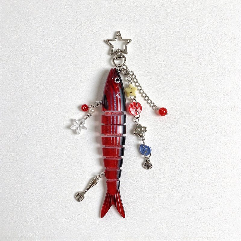 CouldNook Segmented Fish Keychain - Beaded Side Charms