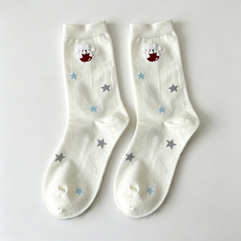 CouldNook Cozy Embroidered Pet Ankle Socks - Everyday Footwear Accent