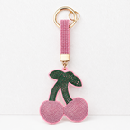 CouldNook Rhinestone Cherry Keychain - Fruit Bag Charm
