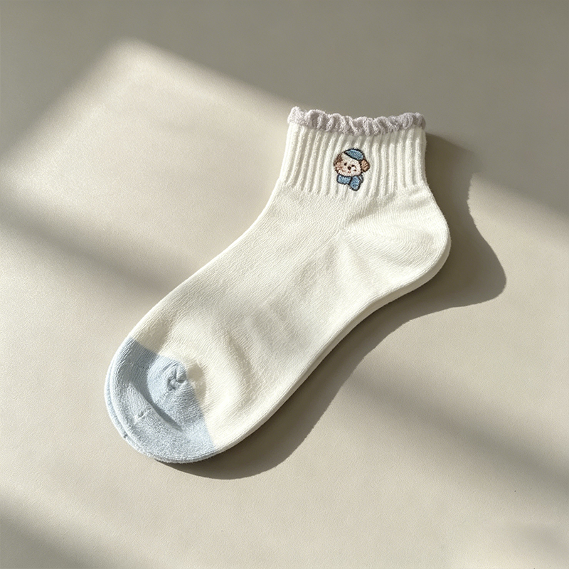 CouldNook Mixed Pattern Crew Socks - Everyday Character Accent