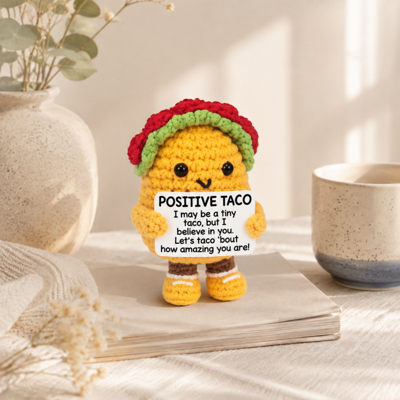 CouldNook Taco Message Card Figure - Layered Shell Shape