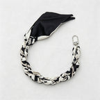 CouldNook Silver Monochrome Phone Wrist Strap - Scarf Link Loop