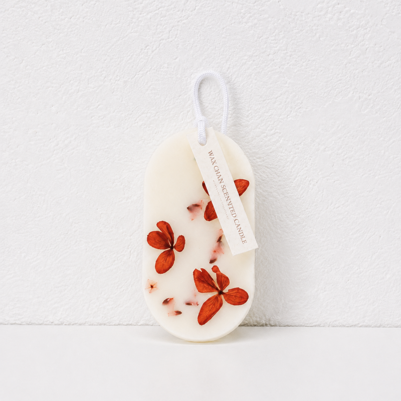 CouldNook Oval Floral Scented Wax Tablet - Hanging Ribbon