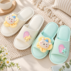 CouldNook Cartoon Face Slippers - Four Soft Color Options