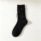 CouldNook Side Bow Slouch Socks - Soft Leg Accent